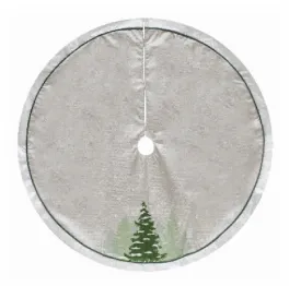 48" GRY/WHT Tree Skirt