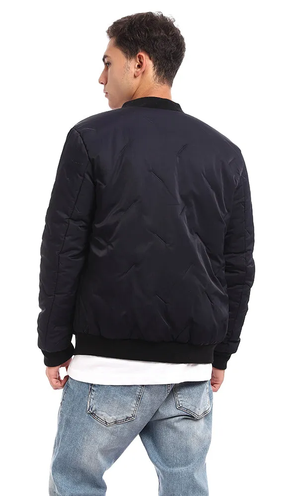 95812 Front Zipper Waterproof Navy Blue Jacket