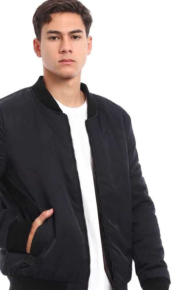 95812 Front Zipper Waterproof Navy Blue Jacket