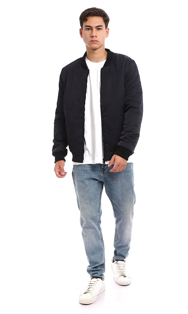 95812 Front Zipper Waterproof Navy Blue Jacket