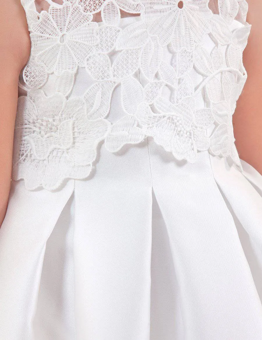 Abel & Lula Guipure Lace And Mikado Silk Dress