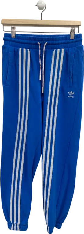 Adidas Blue 3-Stripes Joggers UK S