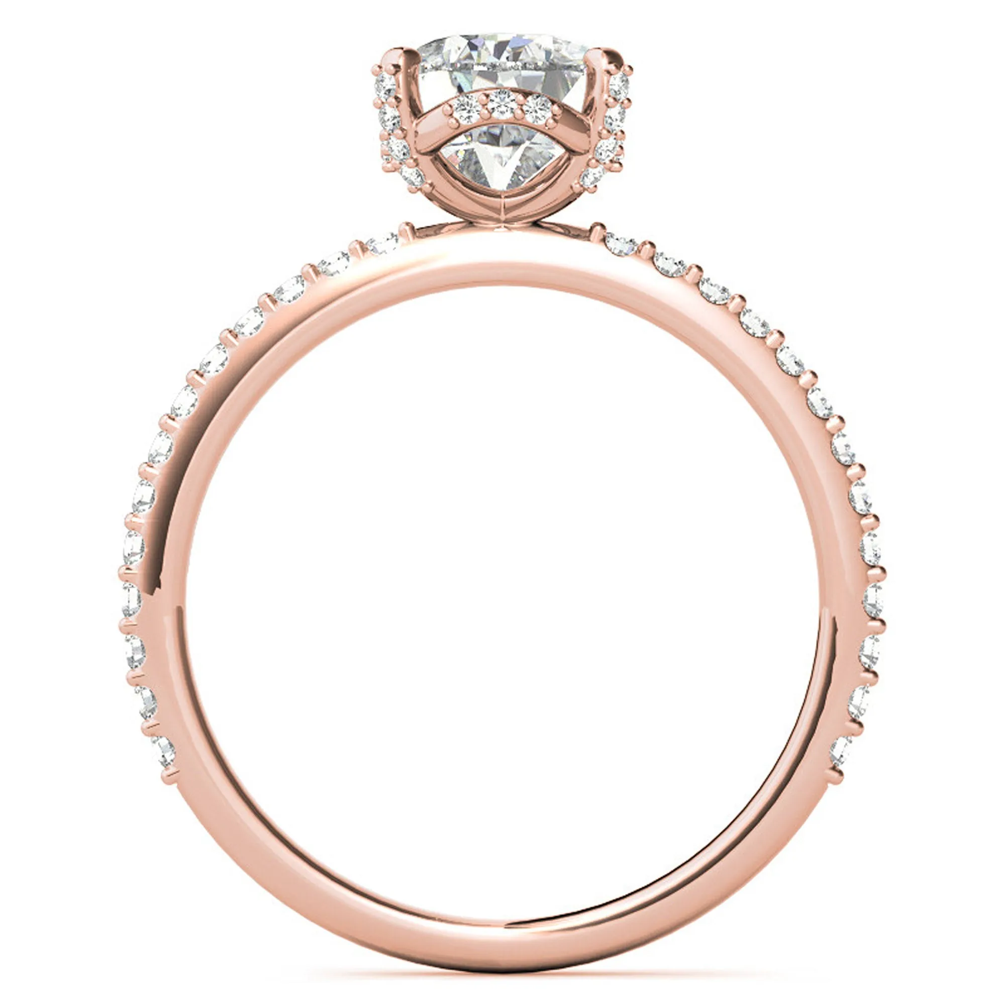 Adjustable Engagement Sterling Silver Rose Gold  Pear Shape Ring For Women