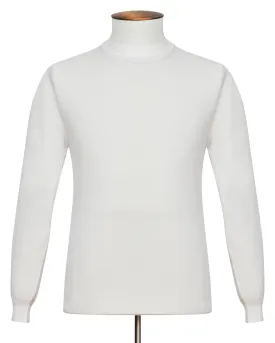 Almond Cotton Ribbed Crewneck Sweater