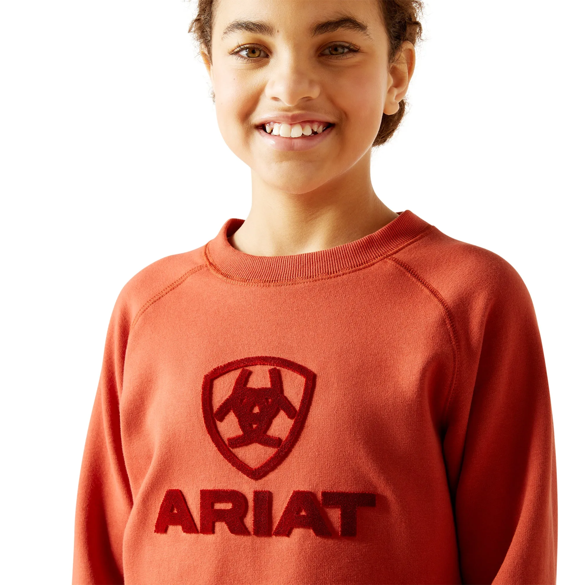 Ariat Youth Girl's Benicia Burnt Orange Sweatshirt 10046333