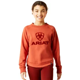 Ariat Youth Girl's Benicia Burnt Orange Sweatshirt 10046333