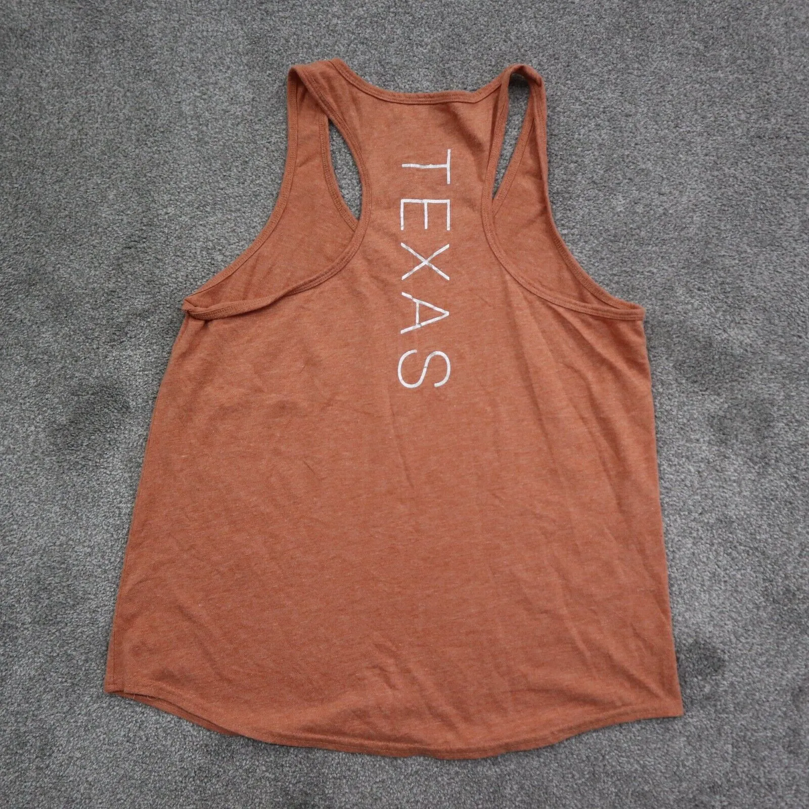 Authentic Apparel Womens Pullover Tank Top Racerback Sleeveless Orange Medium
