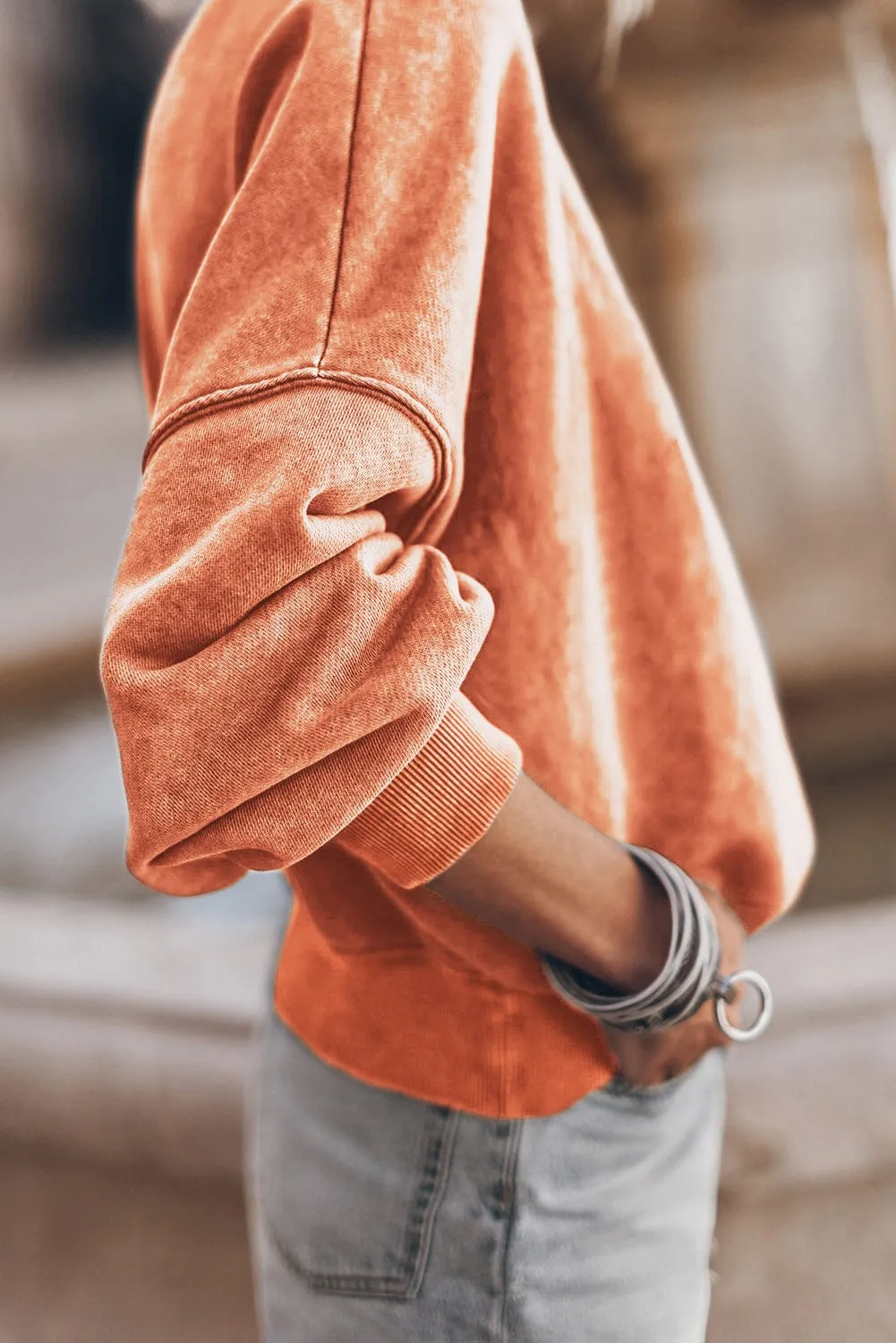 Autumn-Colored Oversized Sweatshirt