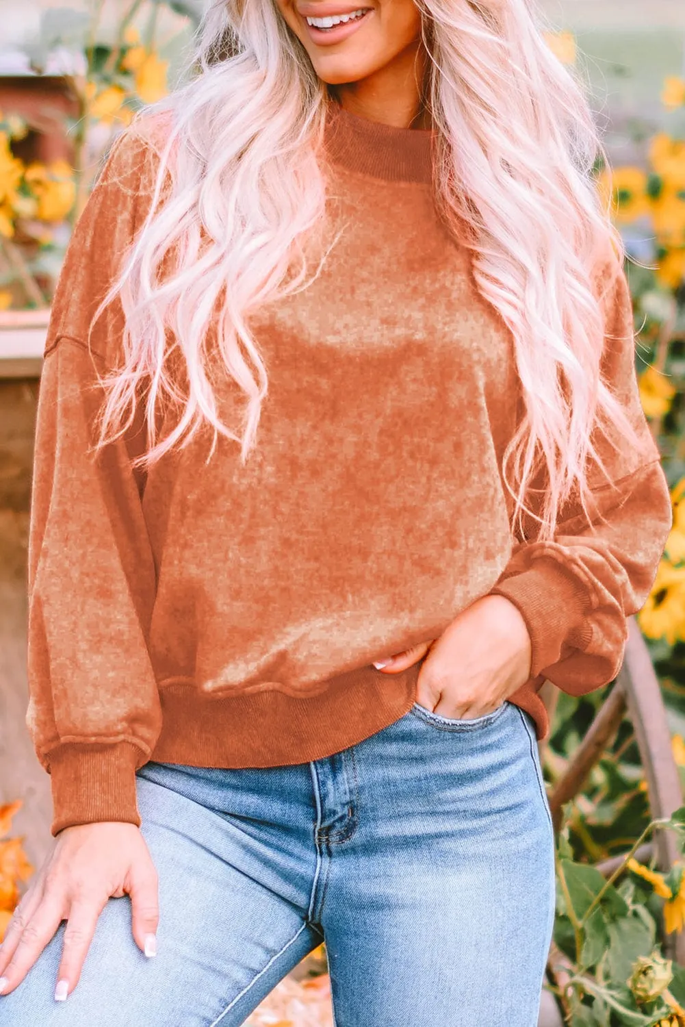 Autumn-Colored Oversized Sweatshirt