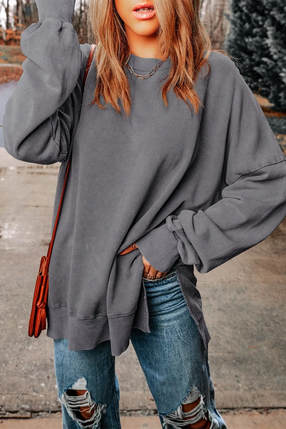 Autumn-Colored Oversized Sweatshirt