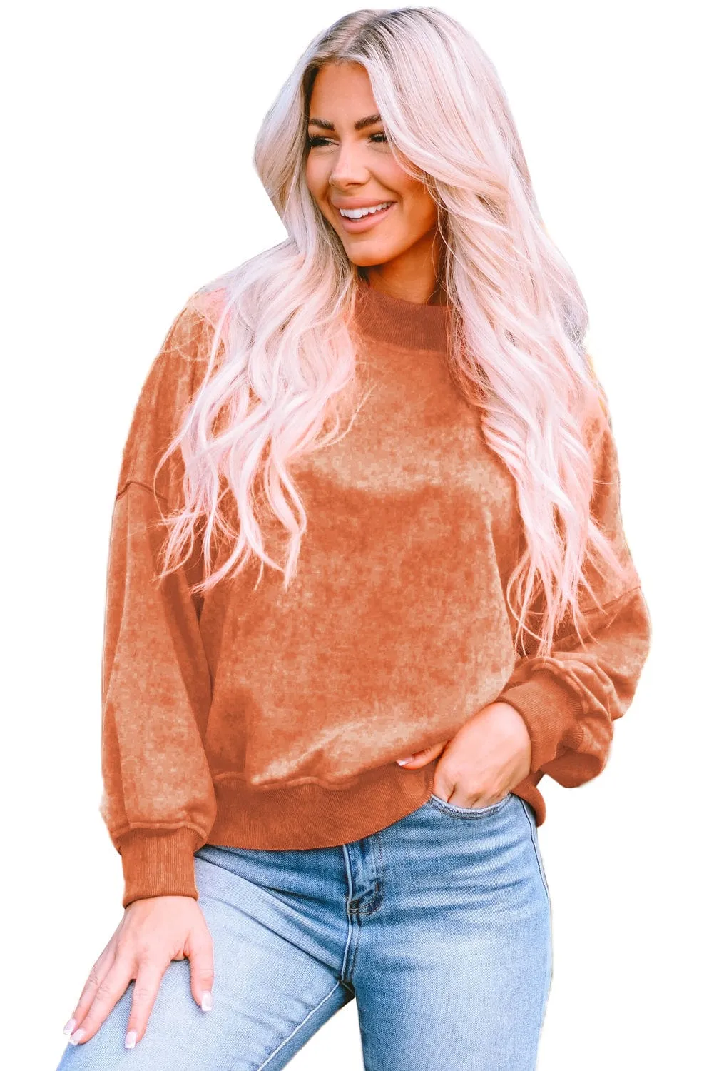 Autumn-Colored Oversized Sweatshirt