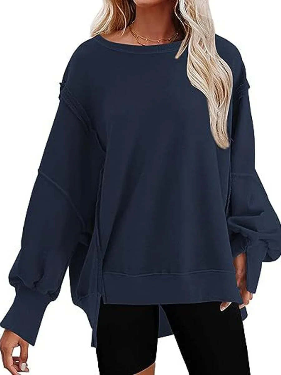 Autumn-Colored Oversized Sweatshirt