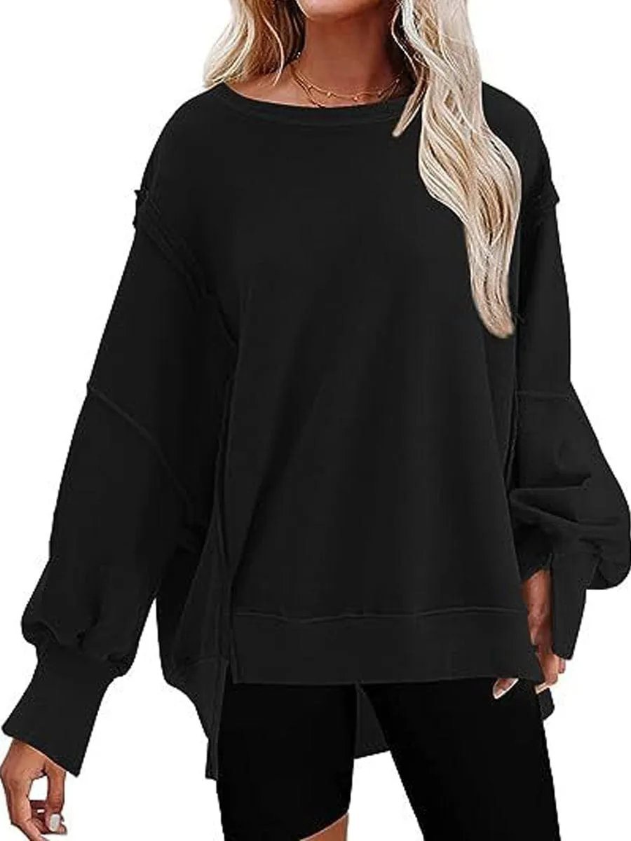 Autumn-Colored Oversized Sweatshirt