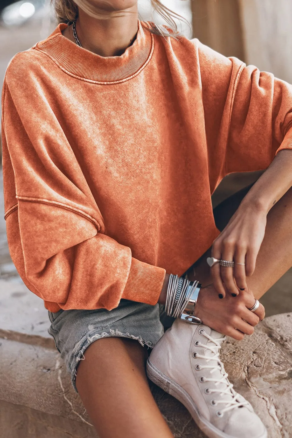 Autumn-Colored Oversized Sweatshirt