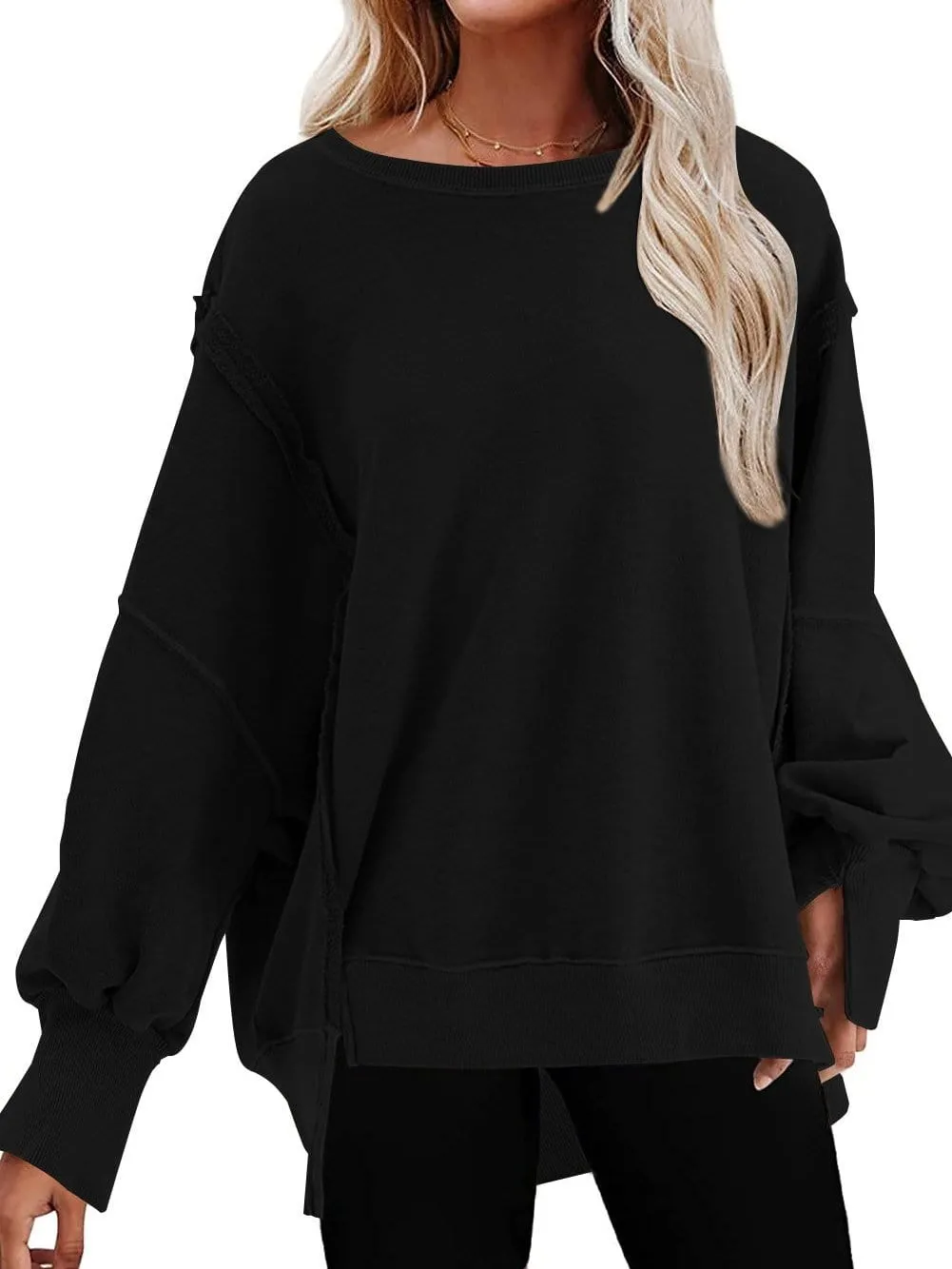 Autumn-Colored Oversized Sweatshirt