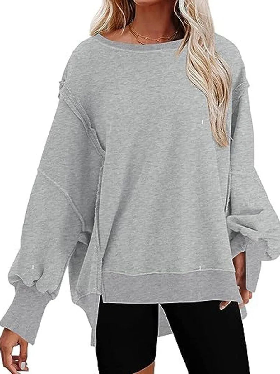 Autumn-Colored Oversized Sweatshirt