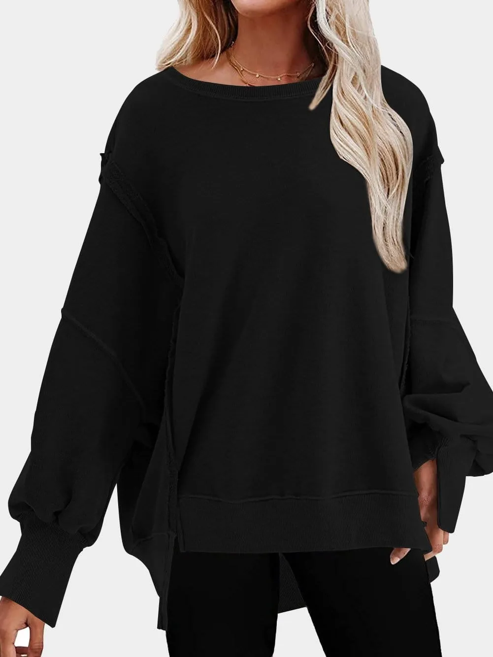Autumn-Colored Oversized Sweatshirt
