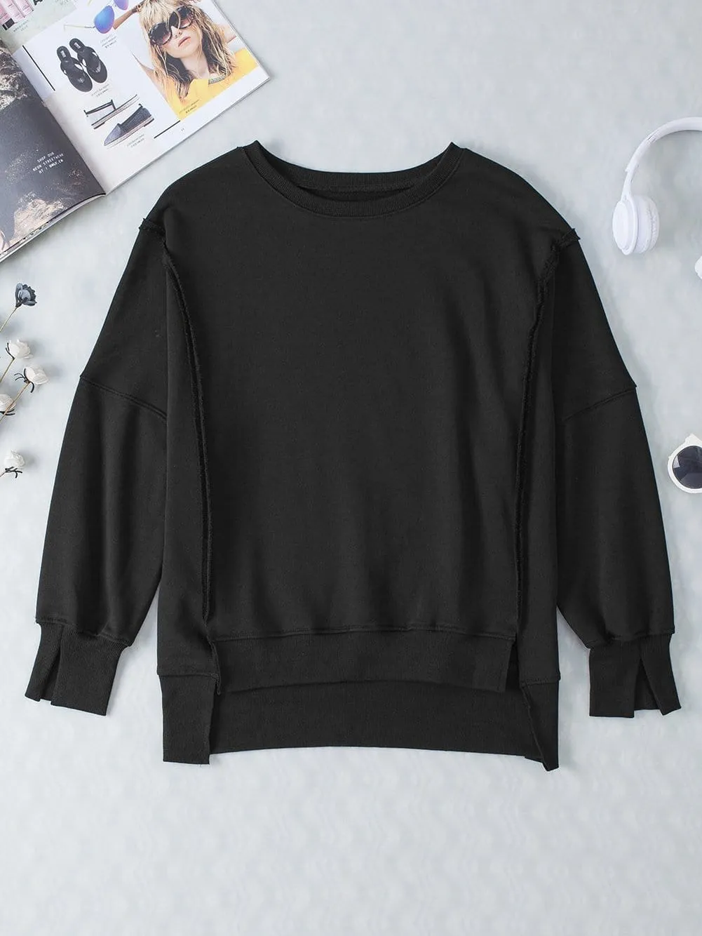 Autumn-Colored Oversized Sweatshirt
