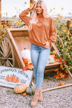 Autumn-Colored Oversized Sweatshirt