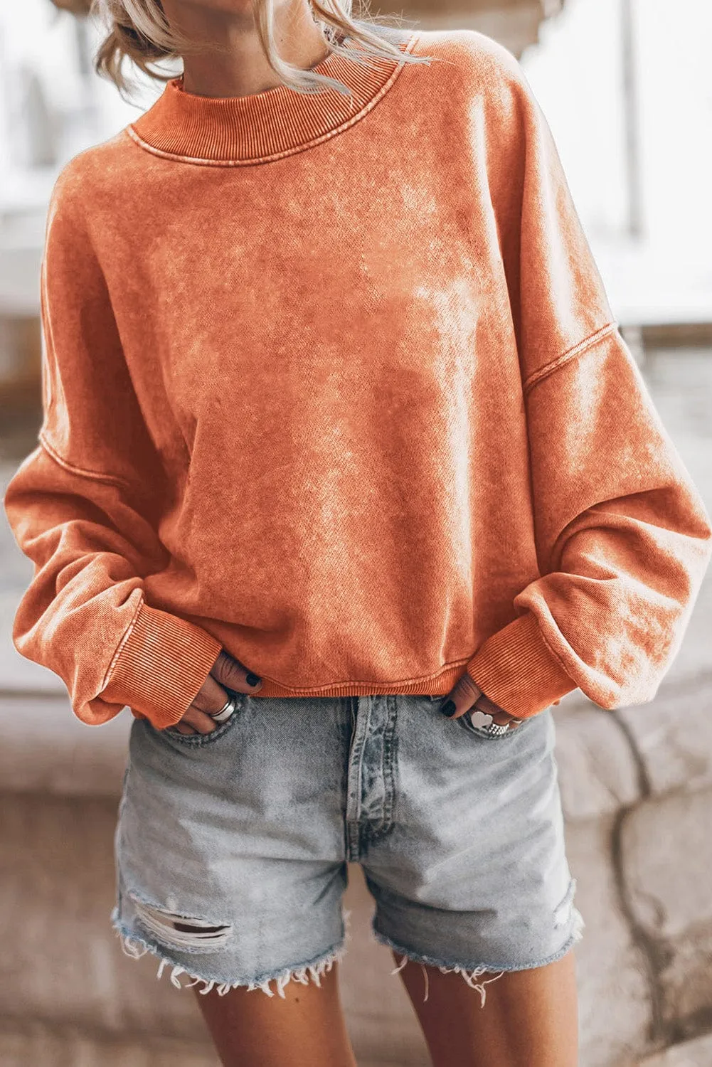 Autumn-Colored Oversized Sweatshirt