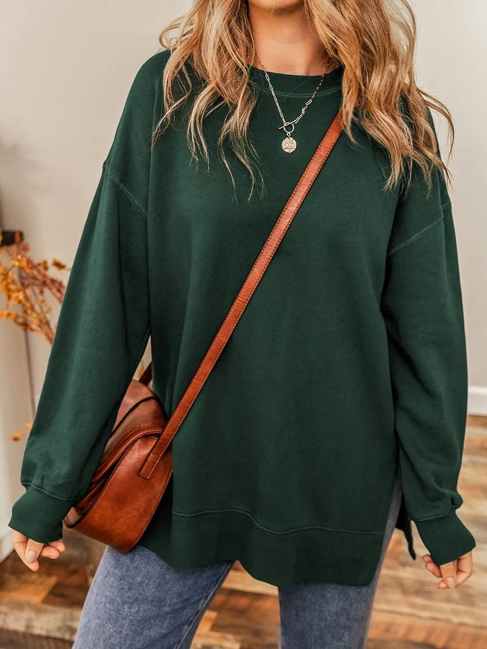 Autumn-Colored Oversized Sweatshirt