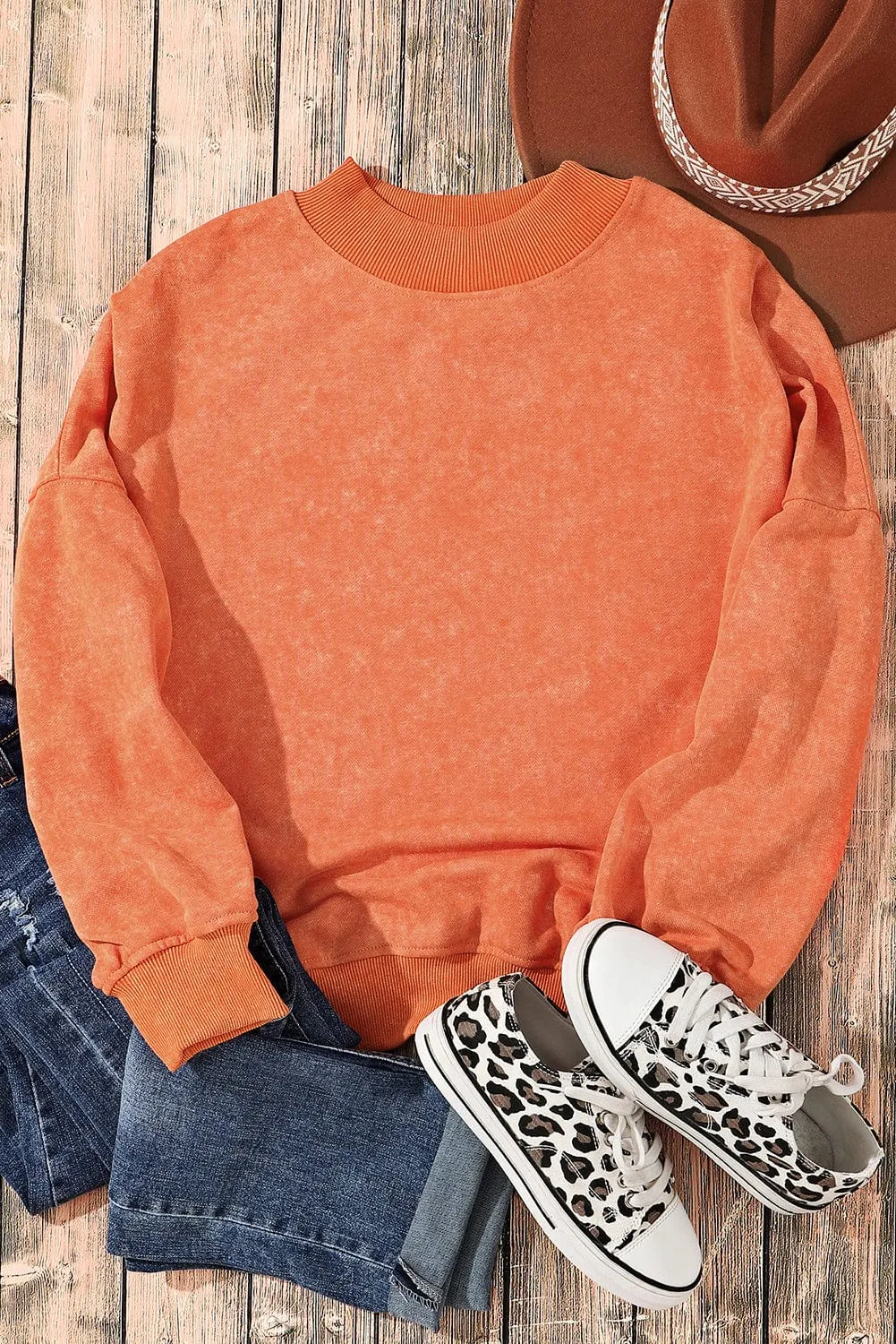 Autumn-Colored Oversized Sweatshirt