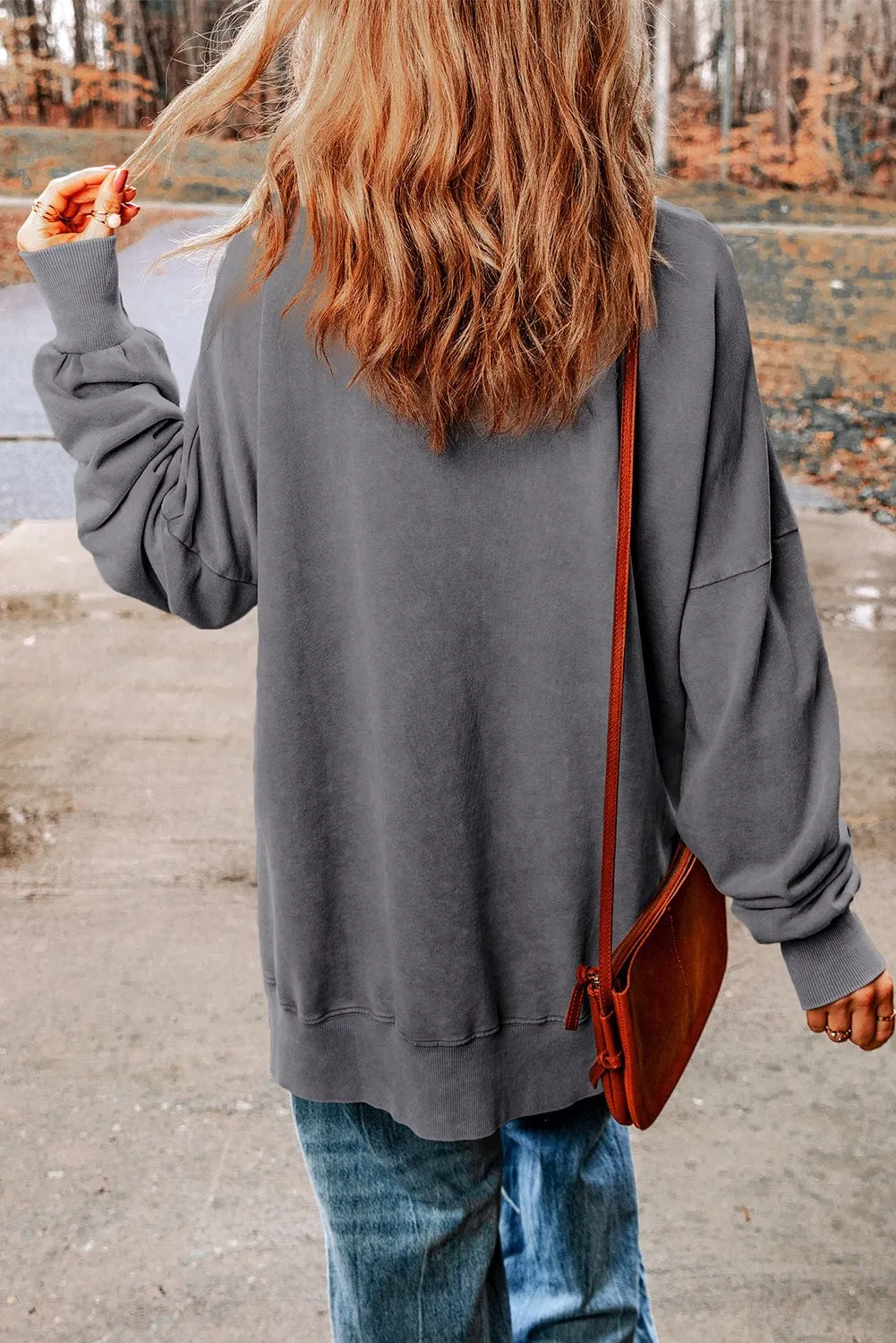 Autumn-Colored Oversized Sweatshirt