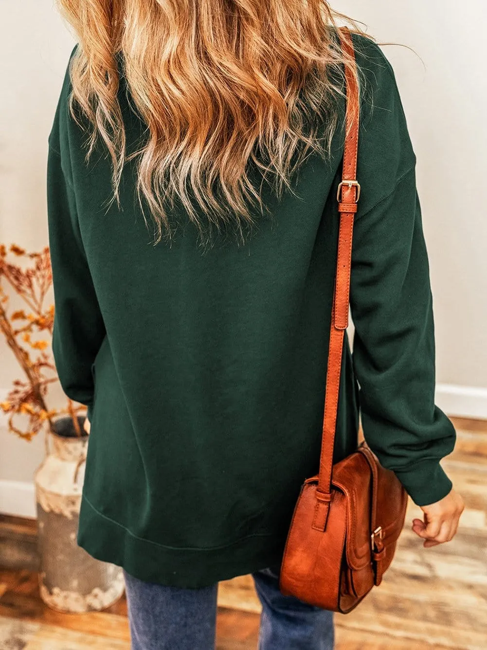 Autumn-Colored Oversized Sweatshirt