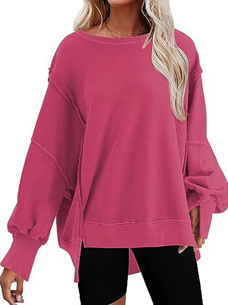 Autumn-Colored Oversized Sweatshirt