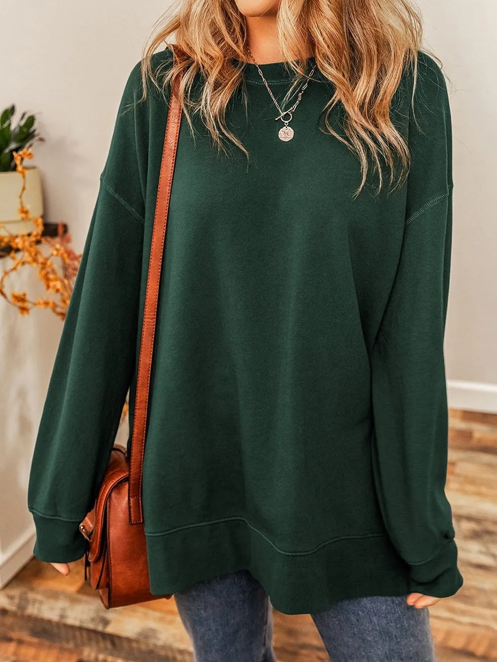 Autumn-Colored Oversized Sweatshirt