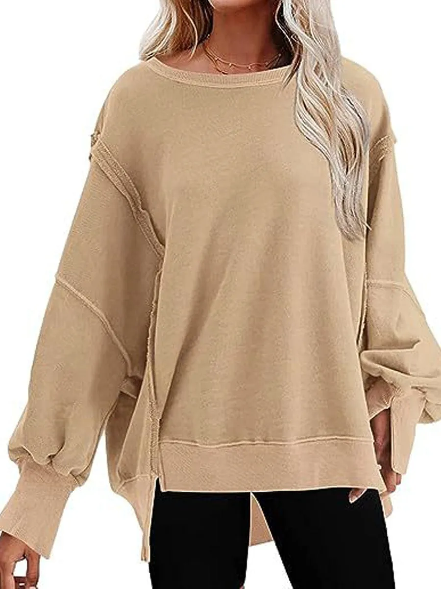 Autumn-Colored Oversized Sweatshirt