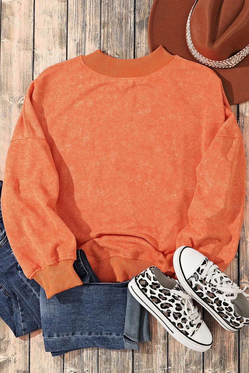 Autumn-Colored Oversized Sweatshirt