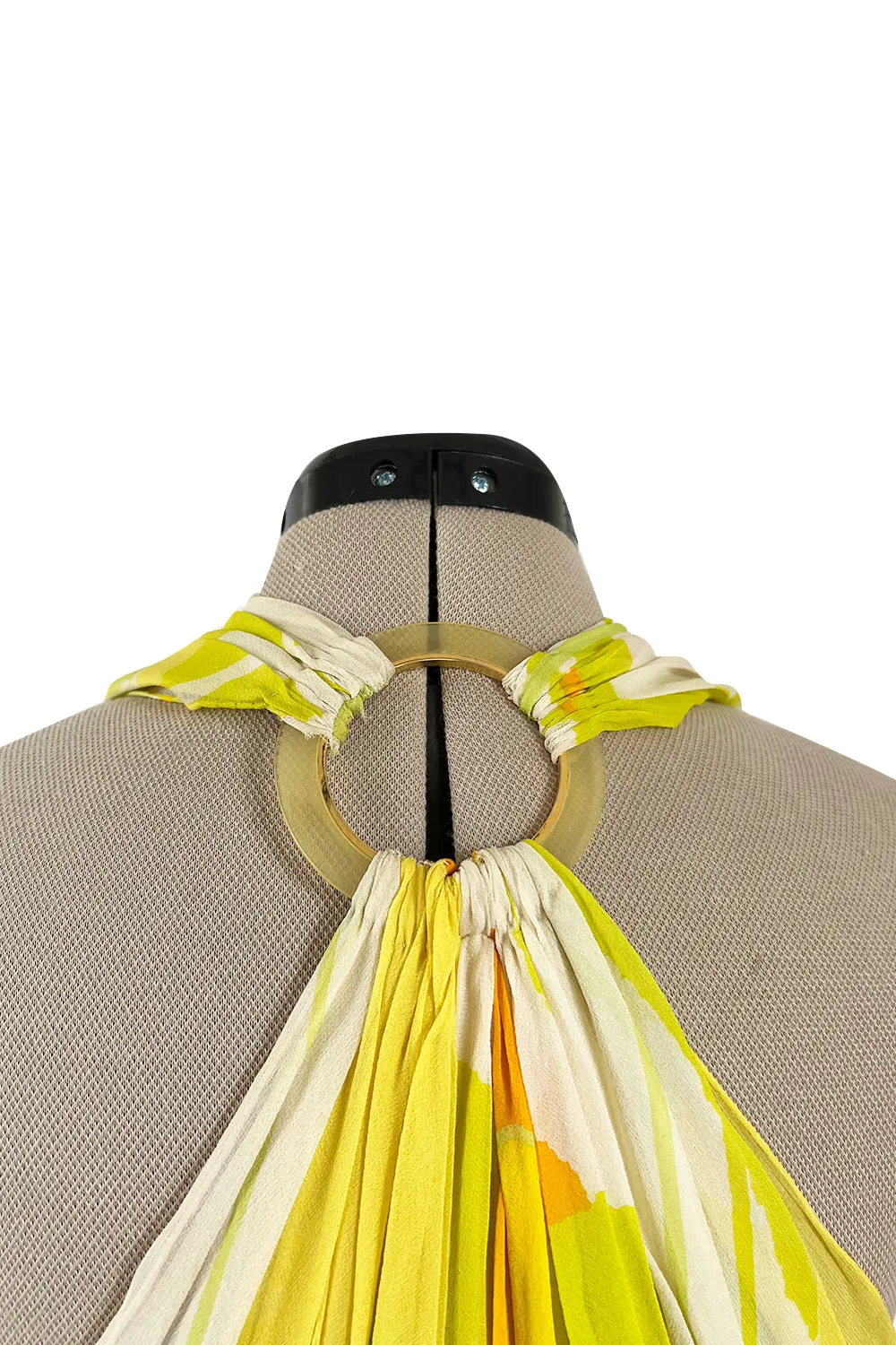 Beautiful 1973 Christian Dior by Marc Bohan Printed Silk Chiffon Dress