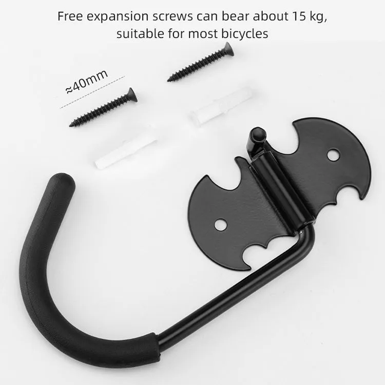 Bicycle Butterfly Wall Hanging Hook Parking Rack Hanging Wall Bicycle Display Stand(Wide Version Black)