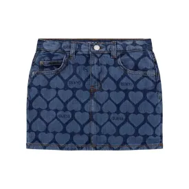 Big Girl Stretch Denim Heart Skirt
