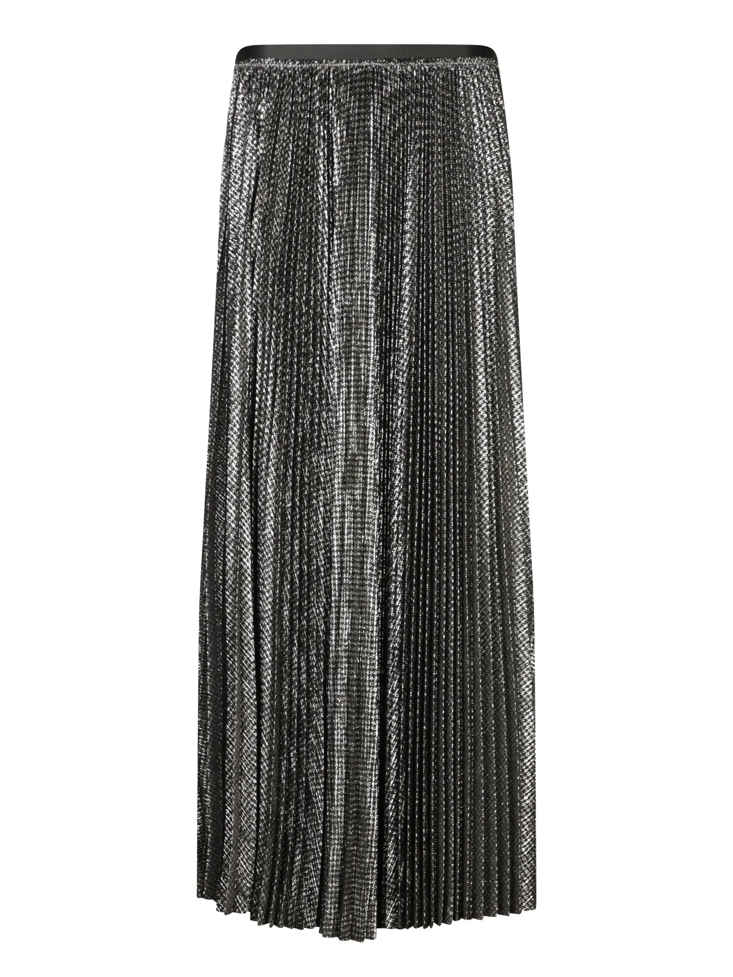 Black Laminated Soleil Long Skirt