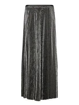 Black Laminated Soleil Long Skirt