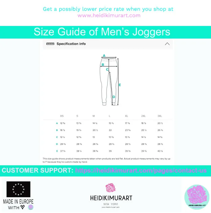 Black White Minimalist Men's Joggers, Modern Simple Minimalist Sweatpants For Men-Made in EU/MX