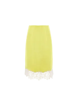 Blumarine Pleated Leather Skirt