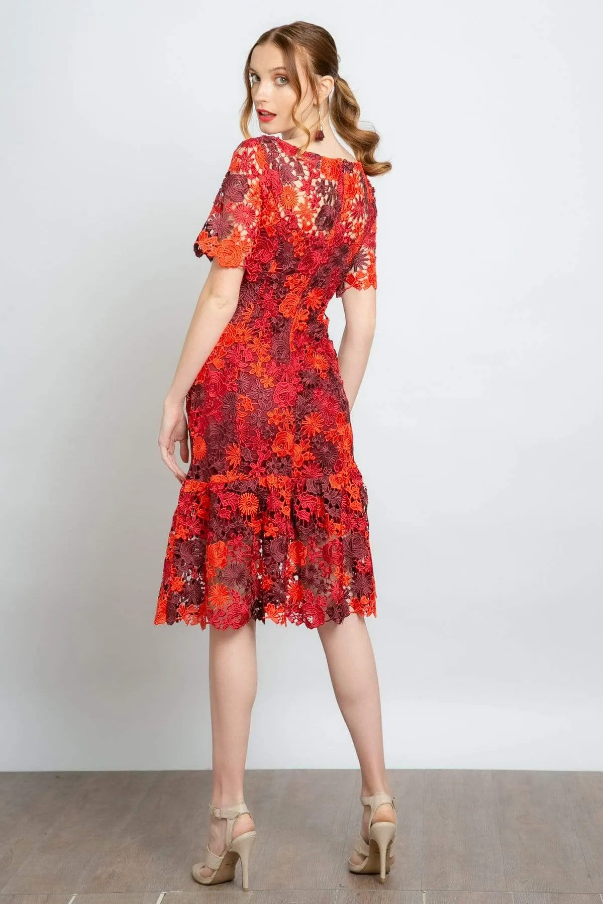 Brigitte Embroidered Midi Dress