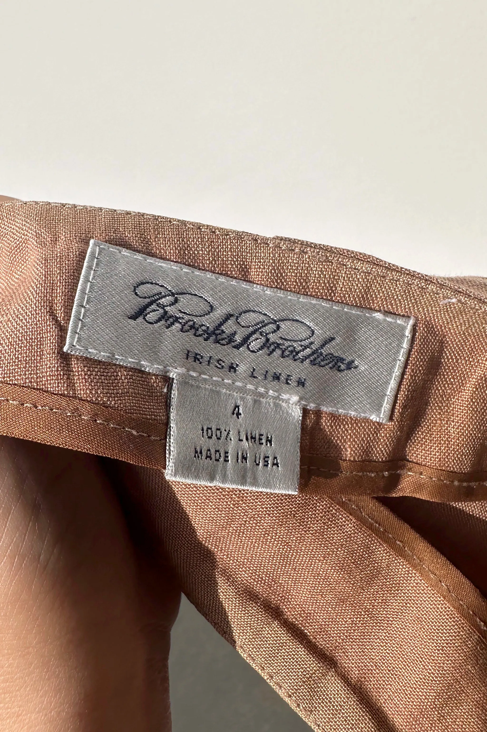 Brooks Brothers Camel Linen Midi Skirt US 4, Classy Quiet Luxury