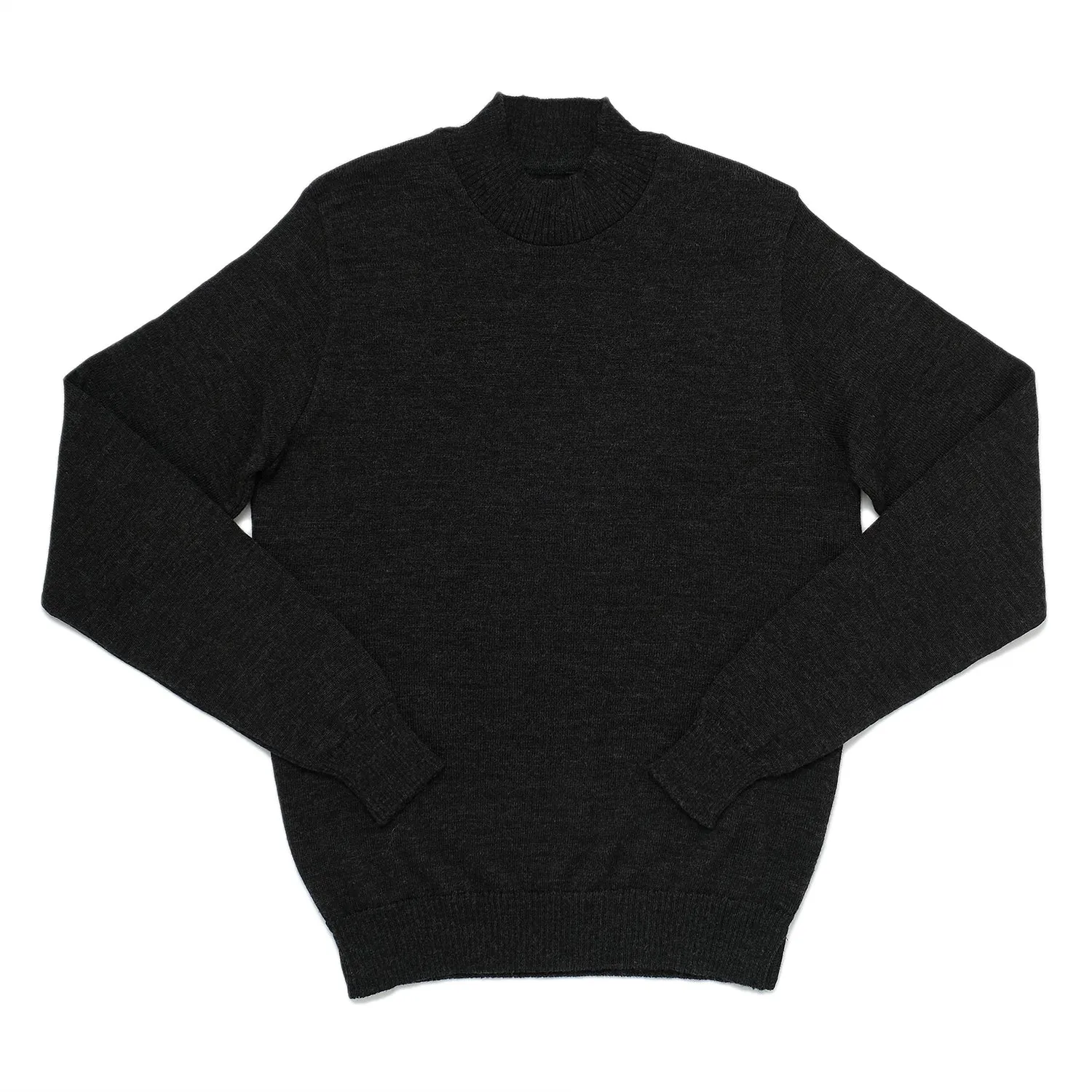 Charcoal Mockneck Pullover Sweater