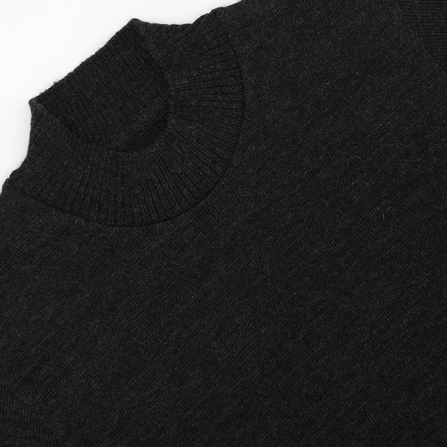 Charcoal Mockneck Pullover Sweater