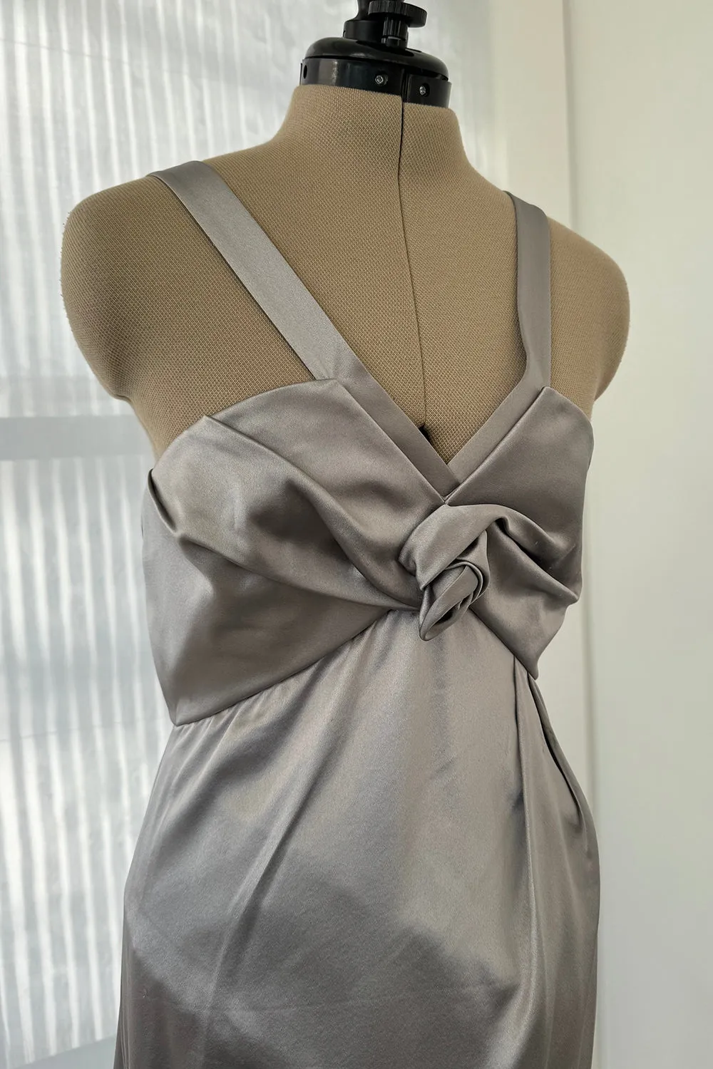 Christian Dior Fall 2008 Silver Dress - 14.5" W