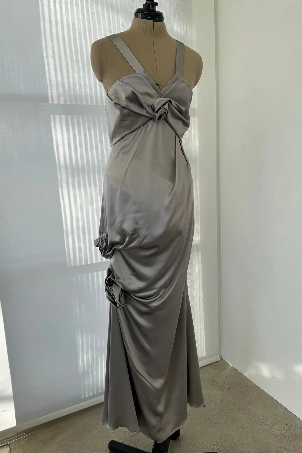 Christian Dior Fall 2008 Silver Dress - 14.5" W