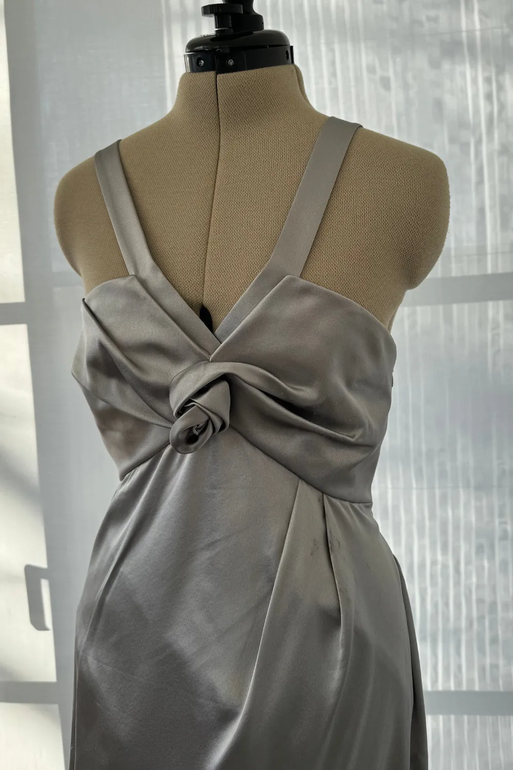 Christian Dior Fall 2008 Silver Dress - 14.5" W