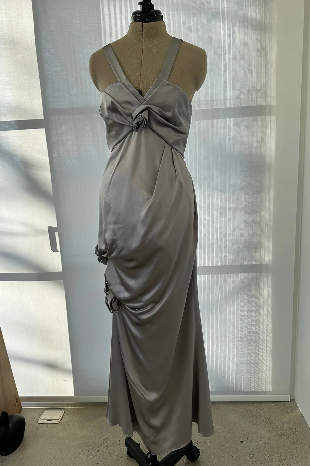Christian Dior Fall 2008 Silver Dress - 14.5" W