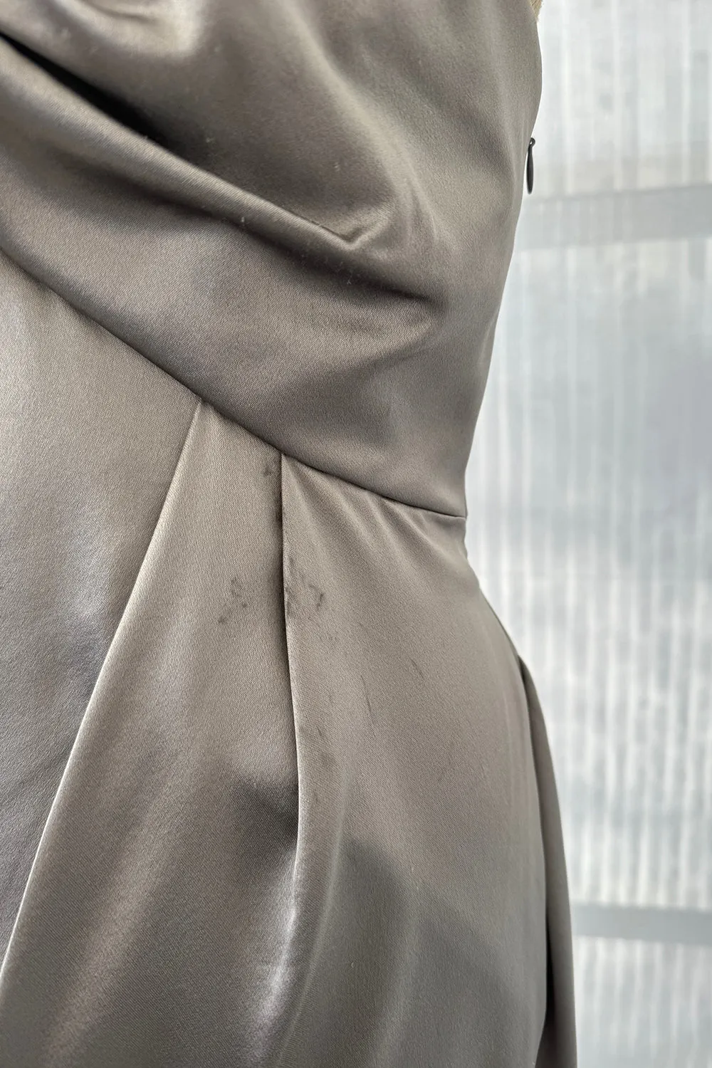 Christian Dior Fall 2008 Silver Dress - 14.5" W
