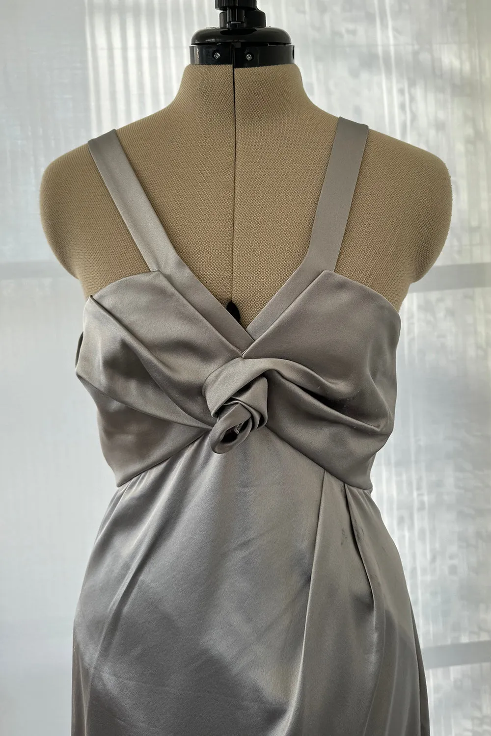 Christian Dior Fall 2008 Silver Dress - 14.5" W