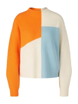 Color Block Pullover Orange